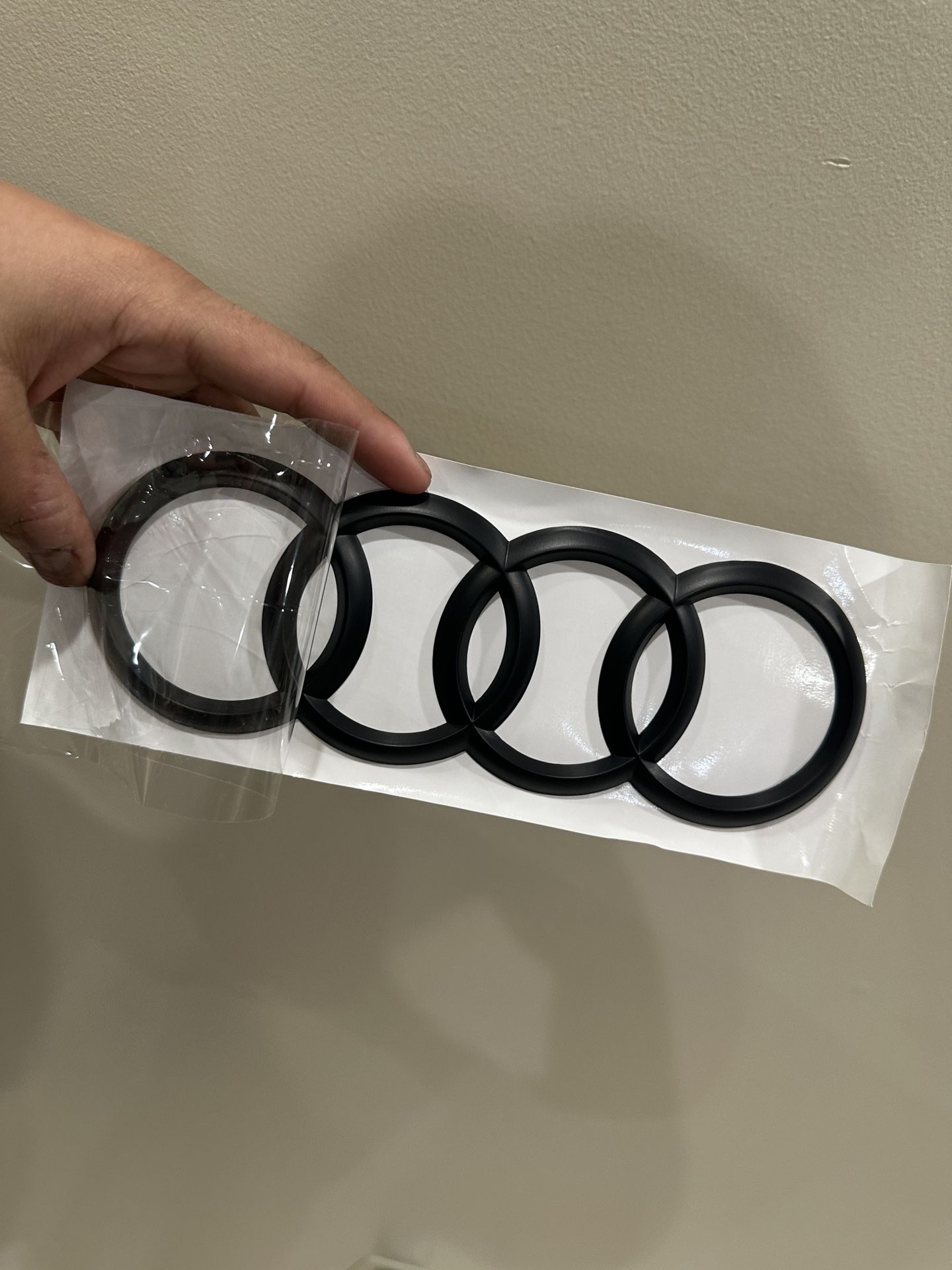 Matte Black Audi Rear Logo Stick On