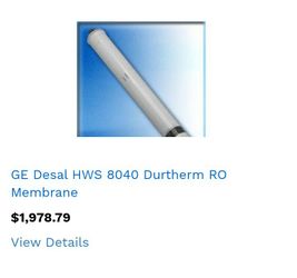 GE Water Filter System Membrane... Sealed