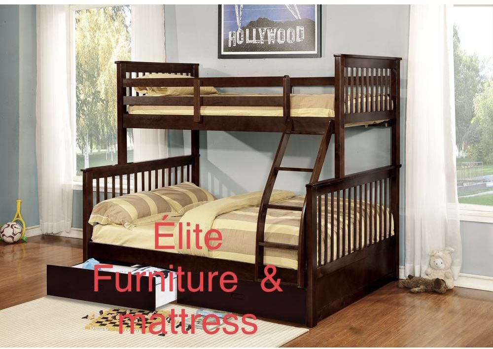 Bunk Bed Dif Colors ( Espresso & White $