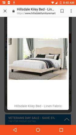 Full size upholstered bed frame