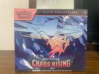 Pokemon Mega Evolution Chaos Rising Elite Trainer Box comes with free ascended bulk and more .