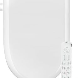 Bidet Toilet Seat Attachment for Olive Smart Toilet with Warm Water & Dryer, Feminine & Child Wash, Self-Clean Stainless Steel Nozzle, Adjustable Wate