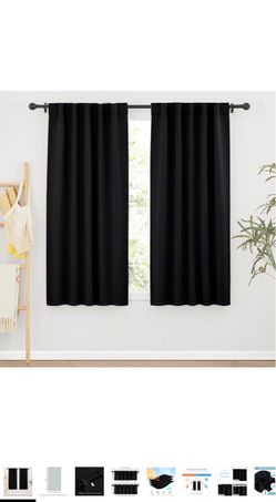 Black Blacked out Curtains