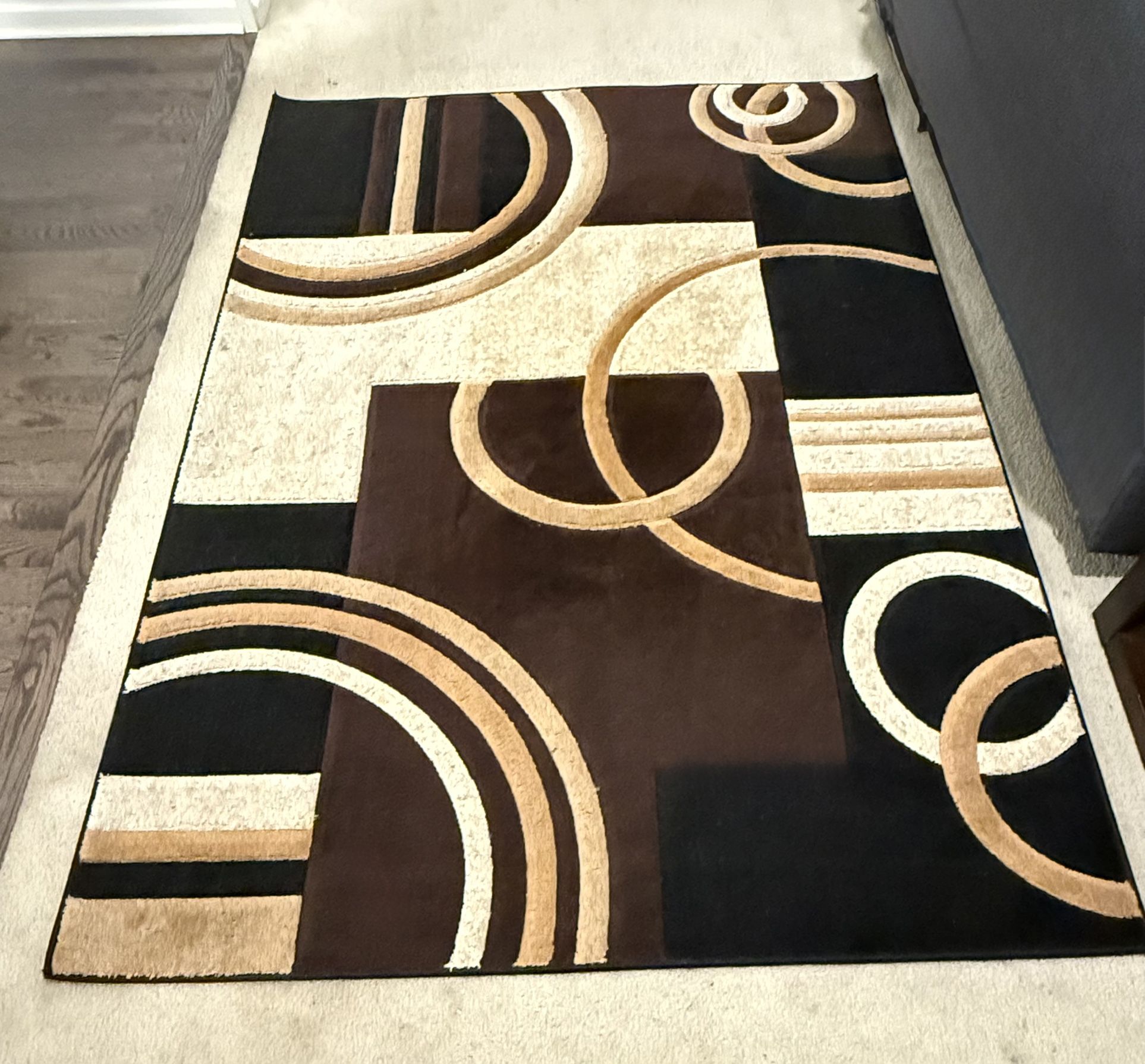 GLORY RUGS Area Rug Brown 5x7