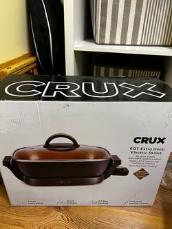 CRUX 6QT Extra Deep Electric Skillet