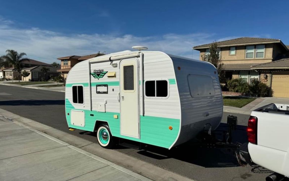 2017 retro travel trailer by Riverside RV,