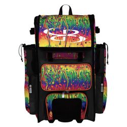 Boombah Superpack Hybrid Rolling Bat Bag Lava