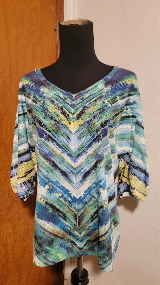 Women's New Directions Tunic Top Size Large