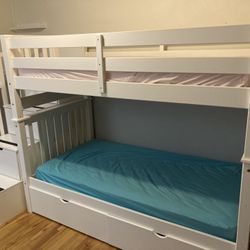 Twin Bunk Bed With Storage 