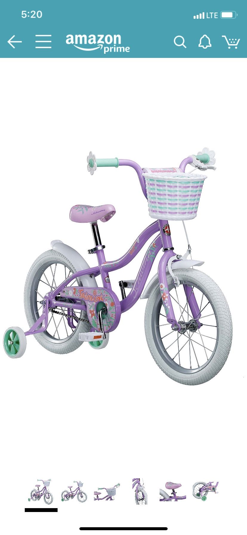 NIB Schwinn girls 16” bike with training wheels