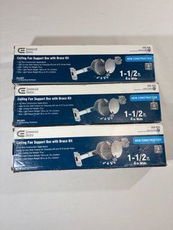 Commercial Electric Ceiling Fan Support Box with Brace Kit (3-Pack)