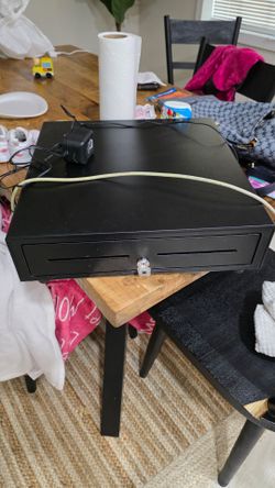 Star Micronics CD3-1616 4 Bill / 8 Coin Value Series Cash Drawer for Canadian Currency with 2 Media Slots and Included Cable (16" x 16") - Black