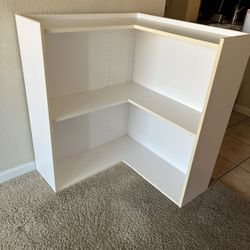 White Corner Bookshelf Organizer 
