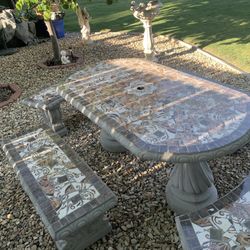 Cement Patio Table