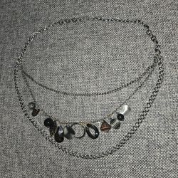Silver multi- layer necklace