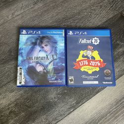 PS4 PlayStation 4 Video Game Bundle Lot Final Fantasy X | X-2 Remaster and Fallout 76
