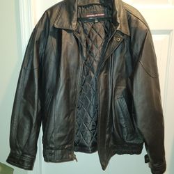 Charles Klein Leather Jacket XL