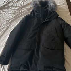 Large BLACK FUR Coat 