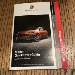 **Genuine OEM Porsche Macan Quick Start Guide BRAND NEW NEVER USED For Sale