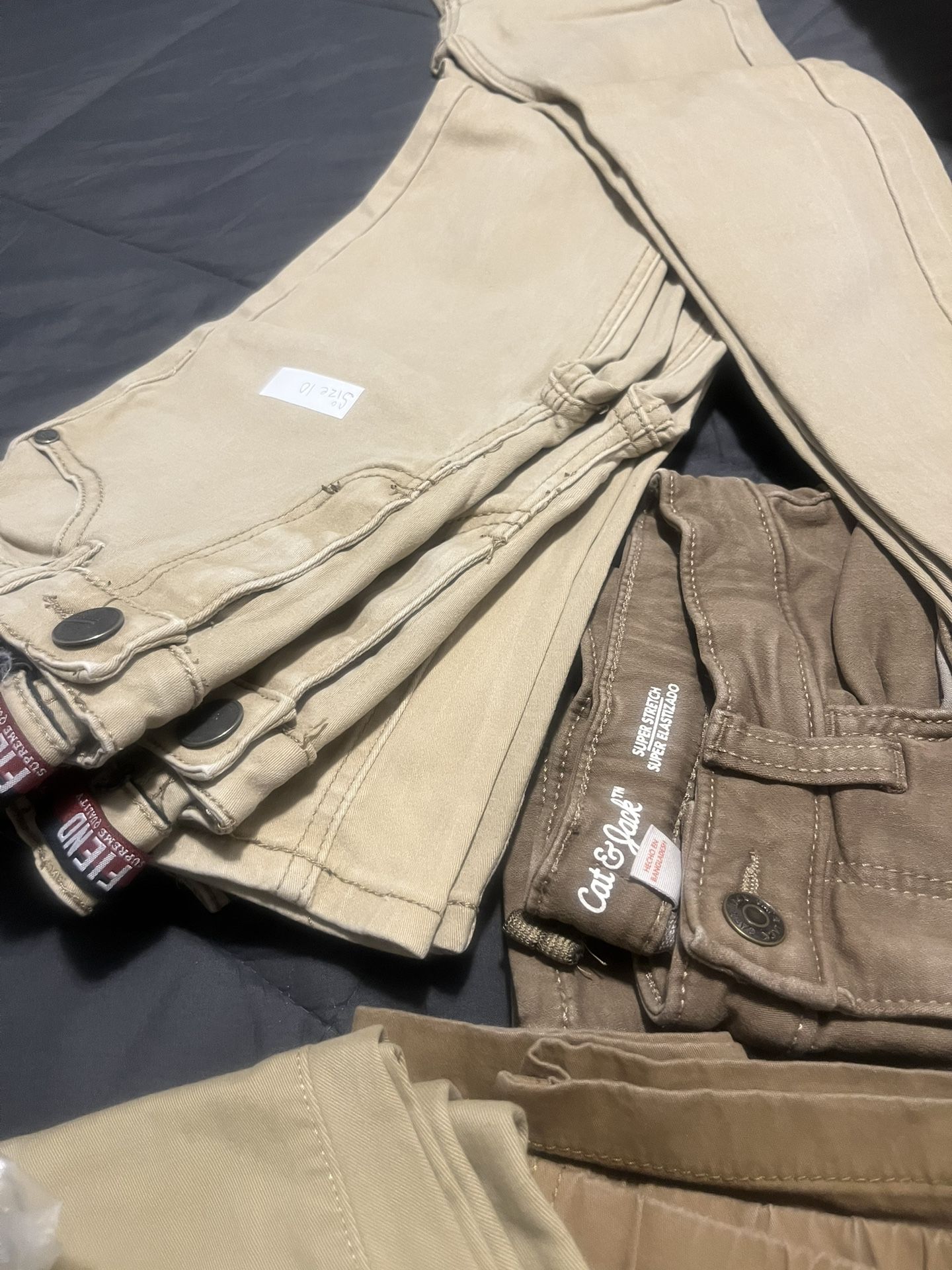 Size 10’Boys Khaki /Uniform Pants.. Children’s Place. Cat & Jack, Etc $6, $7 $8, $10 Used New, New Condition…