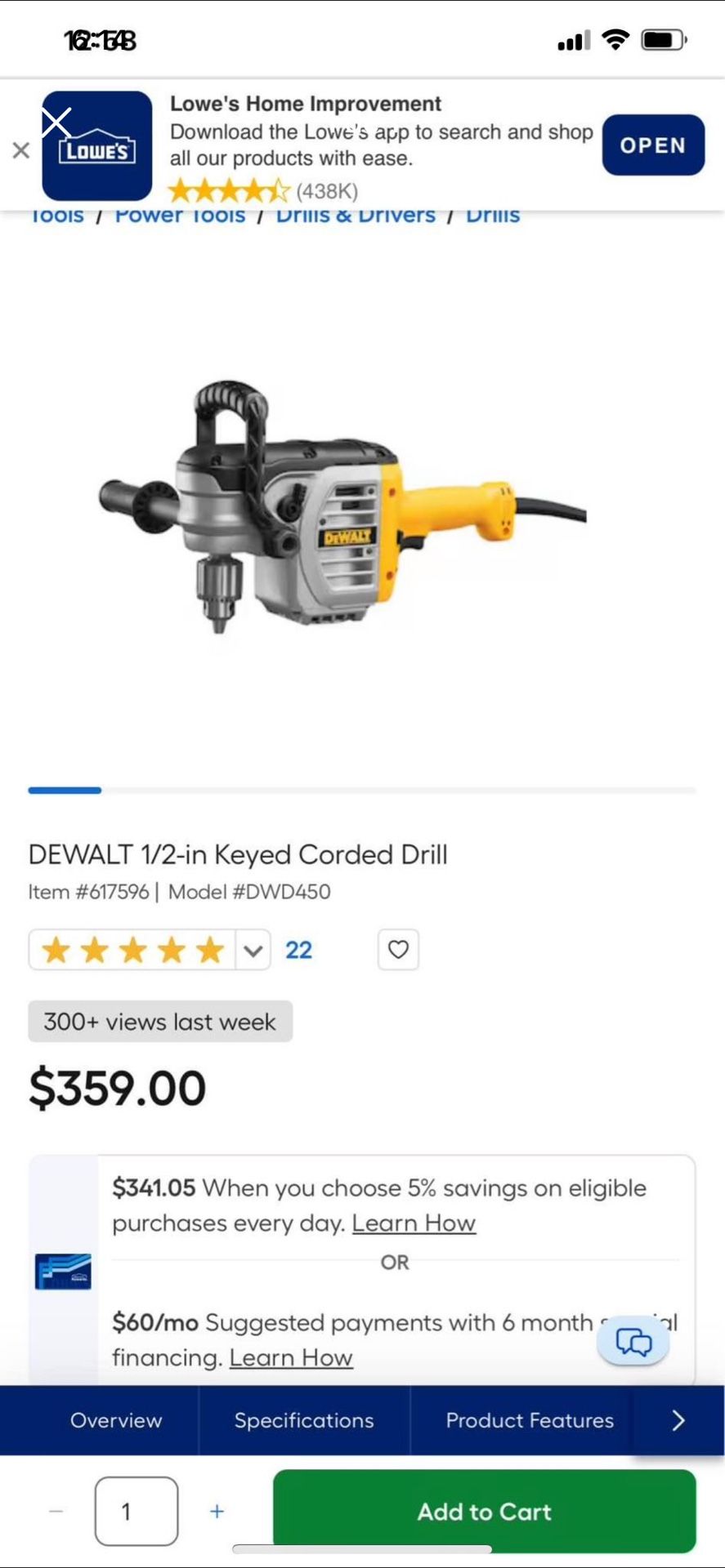 Dewalt 1/2 Drill
