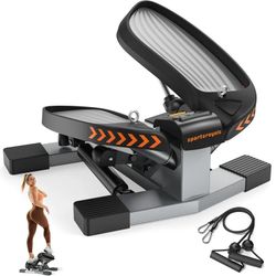 Mini Stepper Exercise Machine Stair Stepper with Resistance Band 
