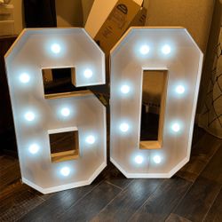 Marquee Light Up Number 60 Or 06
