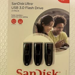 3 pack SanDisk 64gb USB 3.0 Flash Drive Total 192Gb New in Retail Package