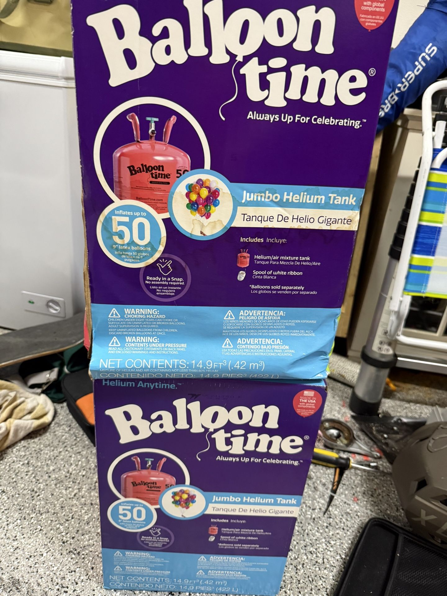 2 Balloon Helium Tanks