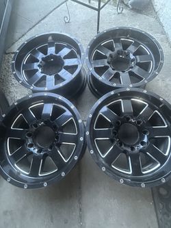 Set De 4 Husados De Aluminio, Size 18X9J ,Creo Quedan a Chevy, Dodge RAM, Or Ford Son Husados
