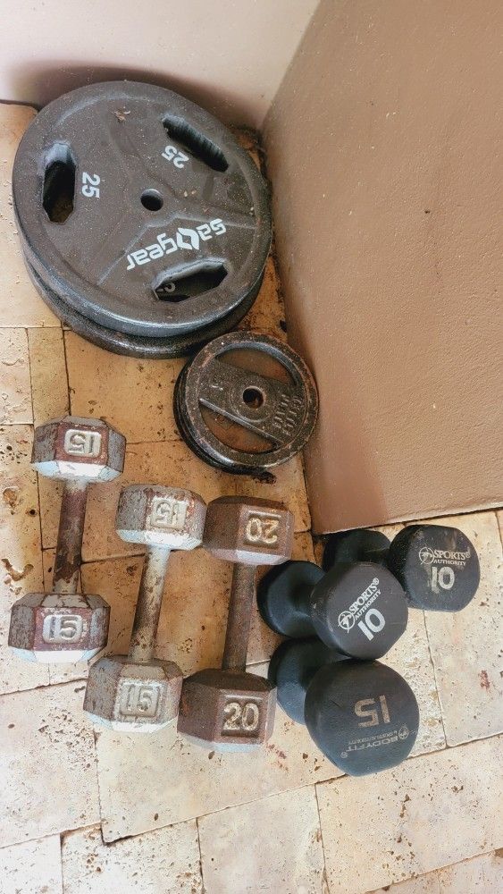 Weight Plates –Mix of Sizes (Great for Home Gym)
 $1 per Pound