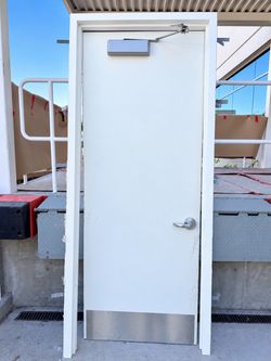 Commercial Steel Fire-Rated Door 36” x 96” w/ Frame & Hardware