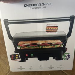 Chefman 3 In 1 Panini Grill