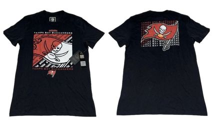 Tampa Bay Buccaneers Black T Shirt Mens Medium XL New 2 Sided Tee