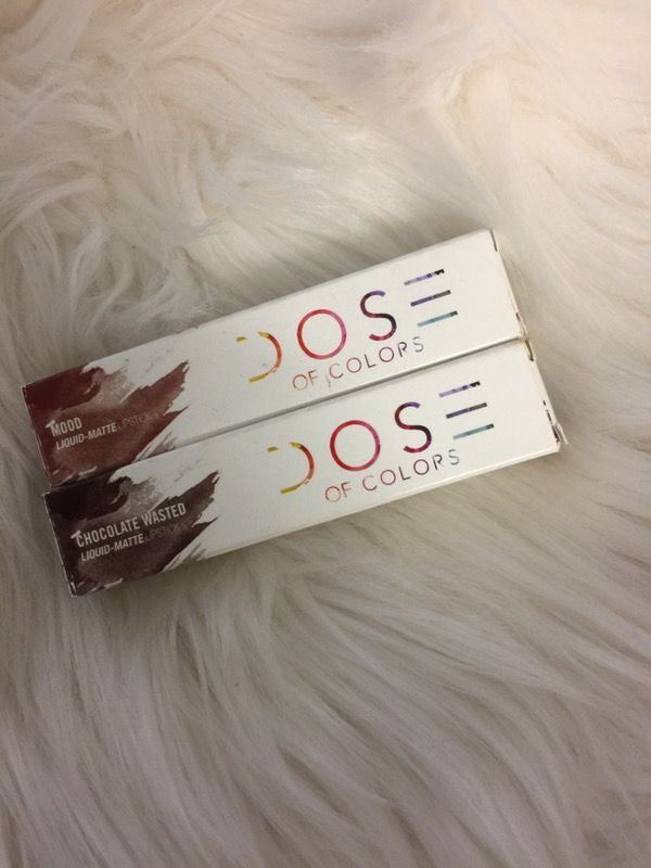 Dose of color liquid lipstick bundle in the shade "chocolate wasted" and "mood"