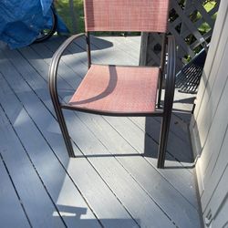 Patio Chairs, Set Of 4, Good Condition, No Tears Or Rips.
