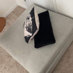 Beautiful Modern Grey Ottoman 