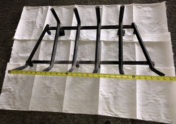 Strong, super heavy-duty, all steel wood/gas fireplace log rack/grate