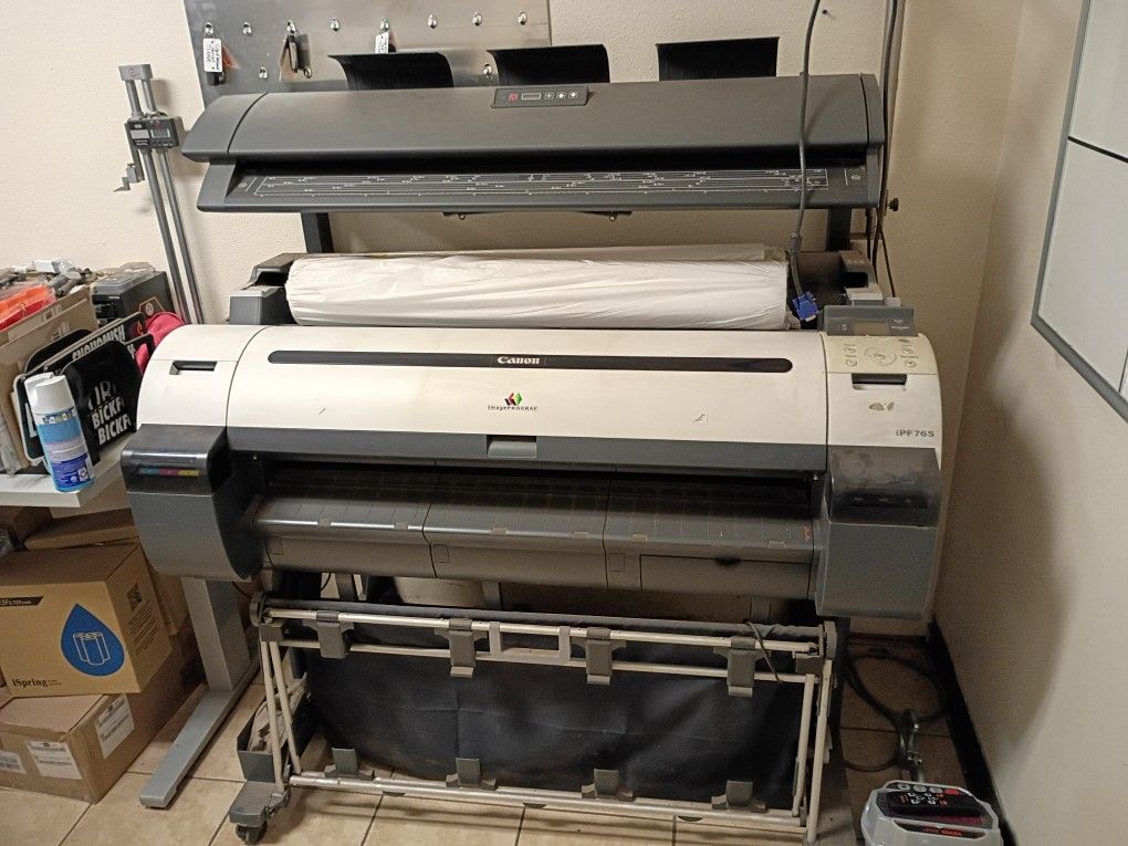 Canon imagePROGRAF iPF765 Large Format Printer + Canon M40 Scanner β Complete Set Up. Make An Offer