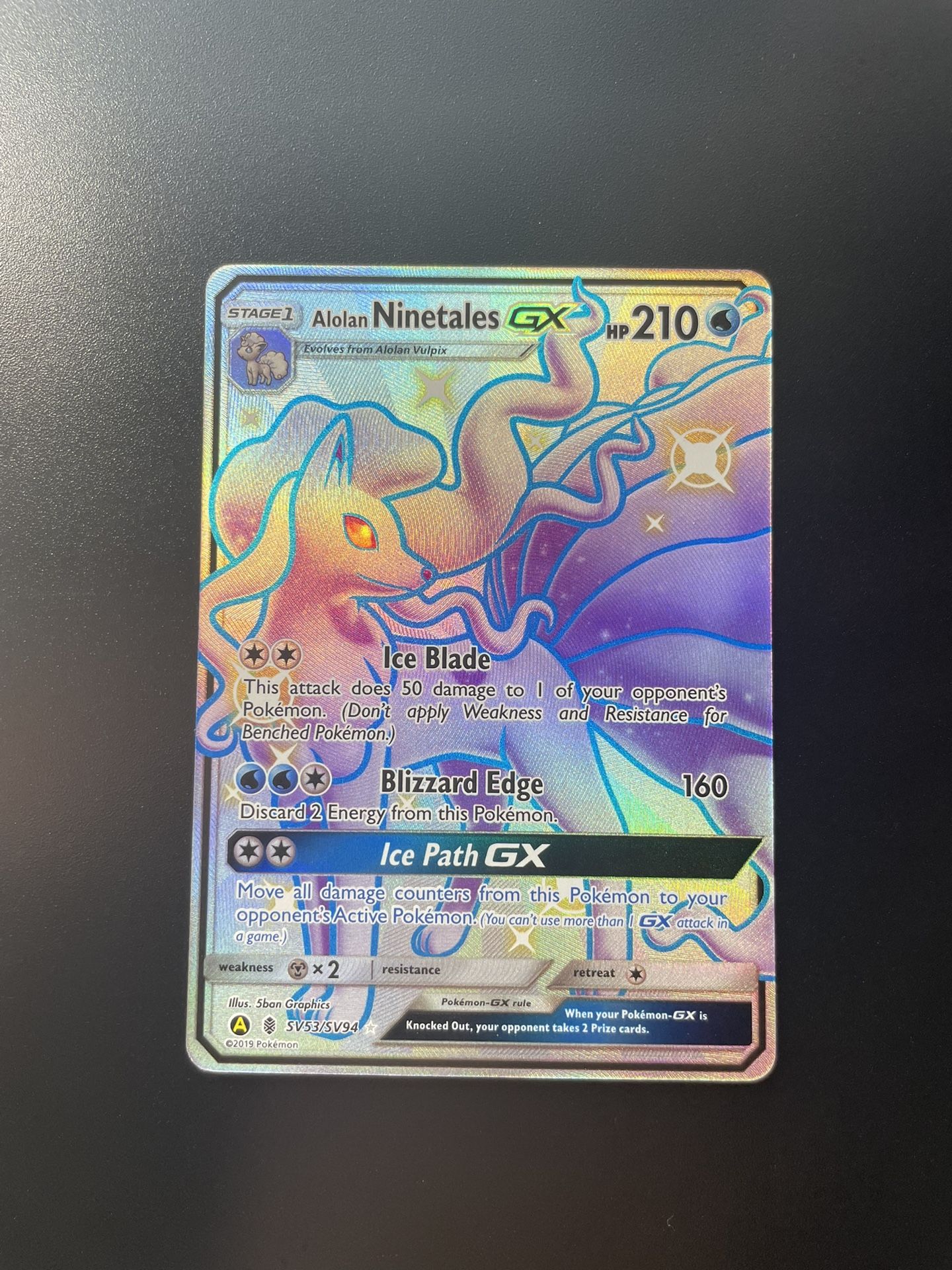 Pokemon Card Game Alolan Ninetales GX