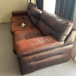 Large leather couch
