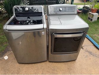 Lg stainless steel washer and dryer electric set
