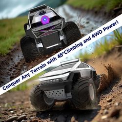 [RC Monster Truck Toy] 2.4GHz 4WD All Terrain RC Monster Truck Toy, Realistic Sound Effects, Remote Control Off-Road Vehicle with Ergonomic Grip, Remo