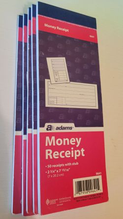 5 Brand New Money Receipt