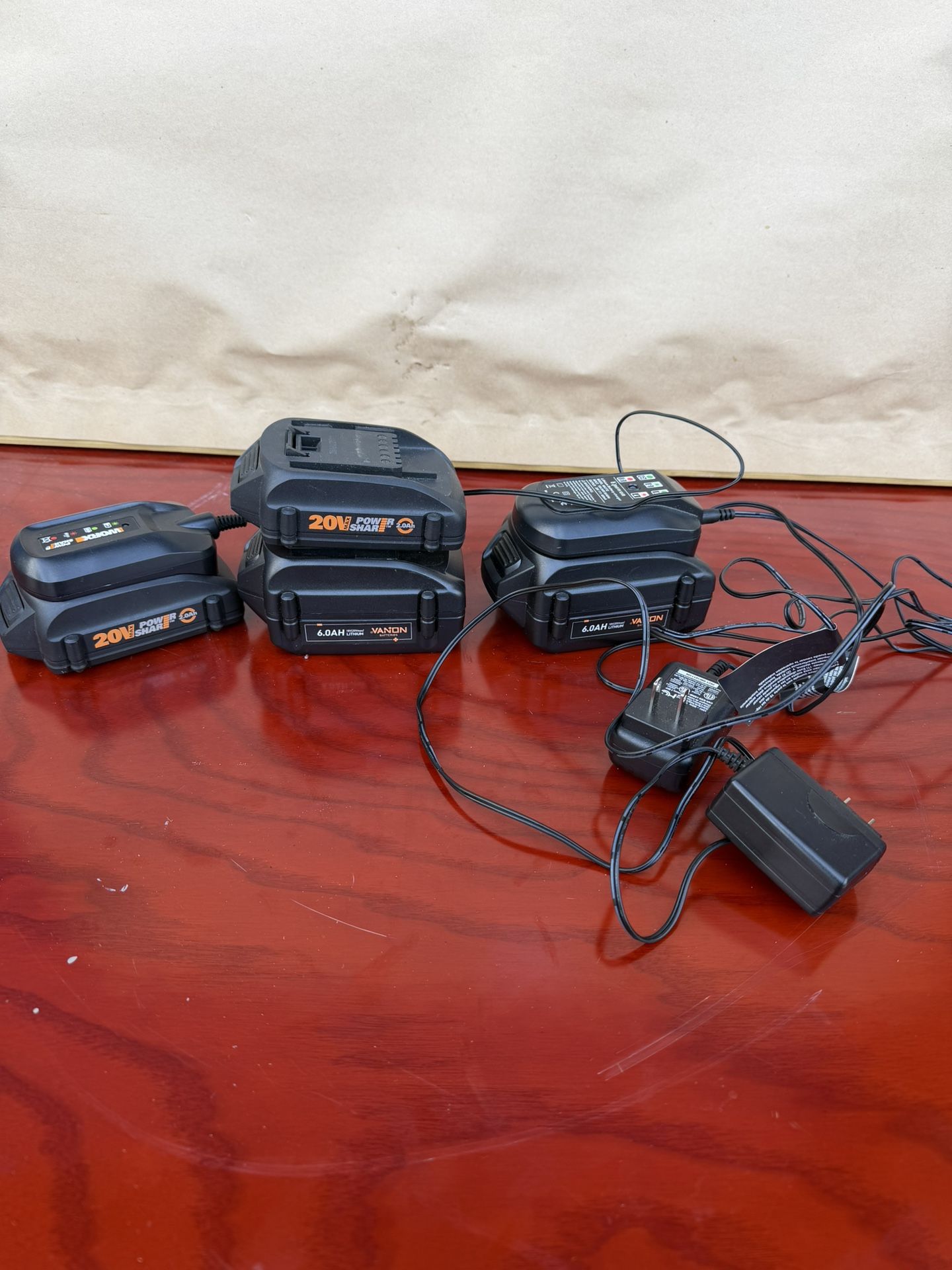 WORX -20V Max Power Share 2.0Ah Lithium Ion Battery And Charger Mint Condition