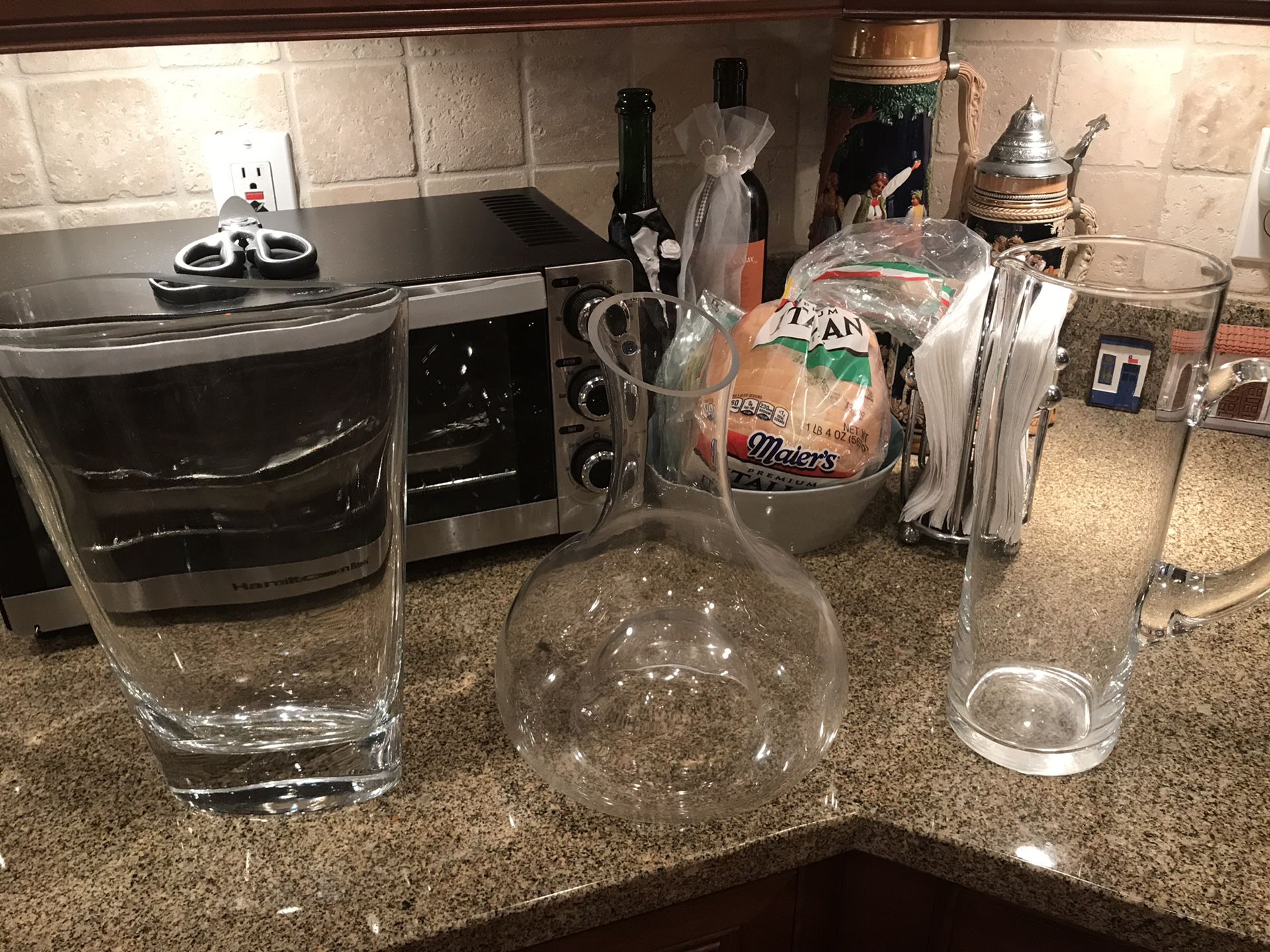 Vase, Wine Decanter & Water Pitcher