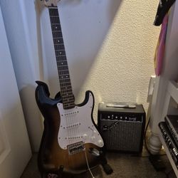 Fender Squier Electric Guitar and Amp