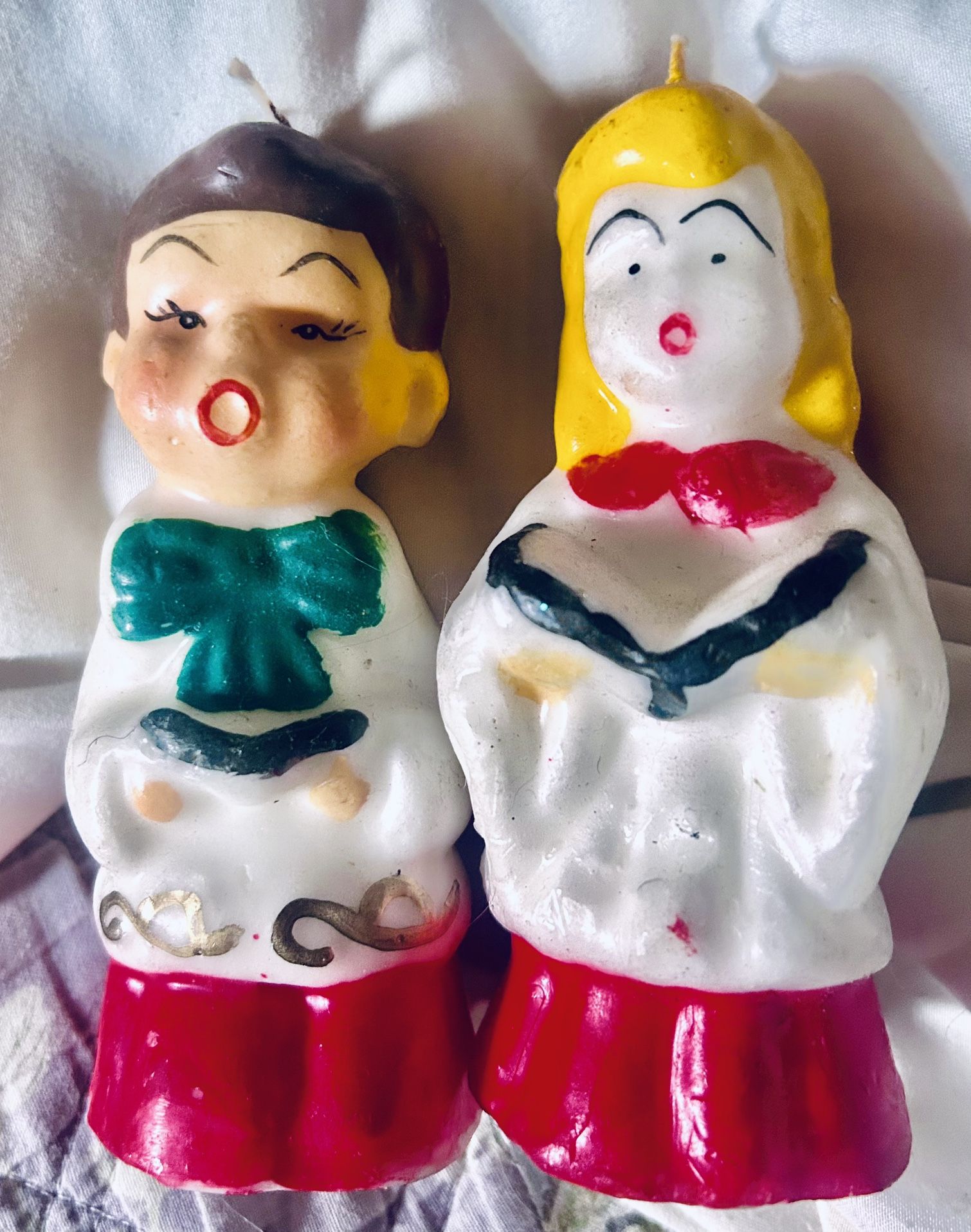 Vintage Christmas Choir Children, Candles