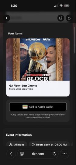 Jalen Brunson block party ticket