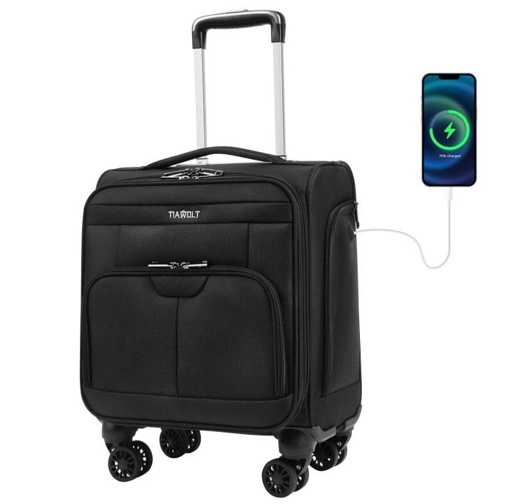 16 Inch Underseat Carry on Luggage With Wheels Soft side